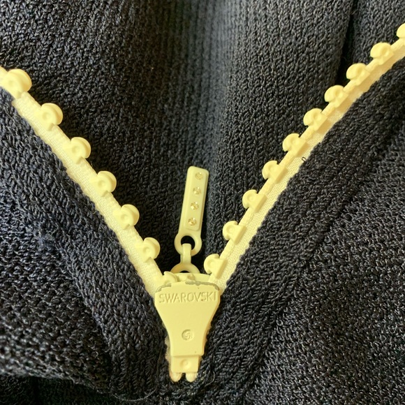 St.John Sport Swarovski Knit Pullover Zip Sweater Size Small - Picture 7 of 8